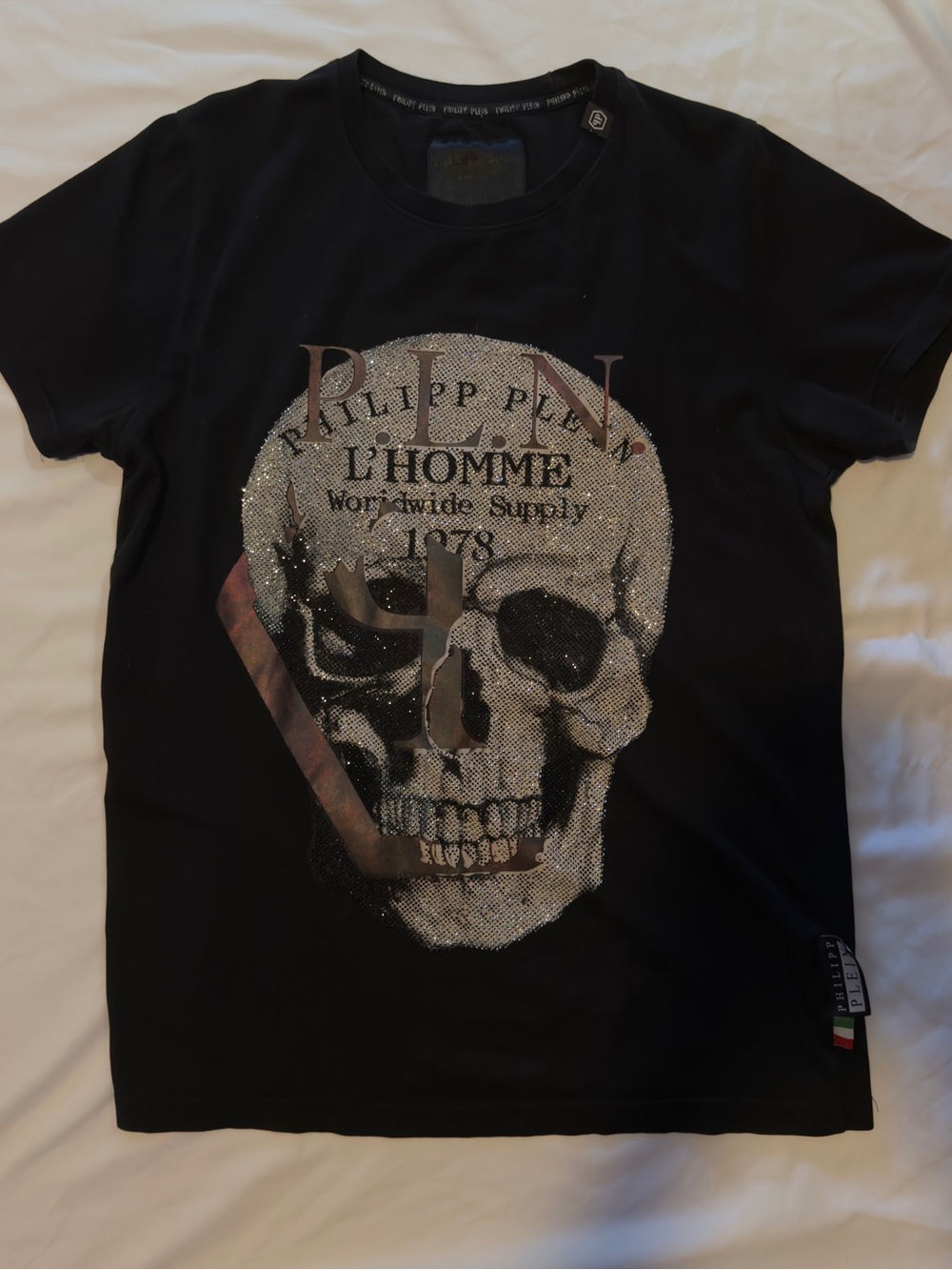 Philipp Plein Couture Rhinestone Skull Tee